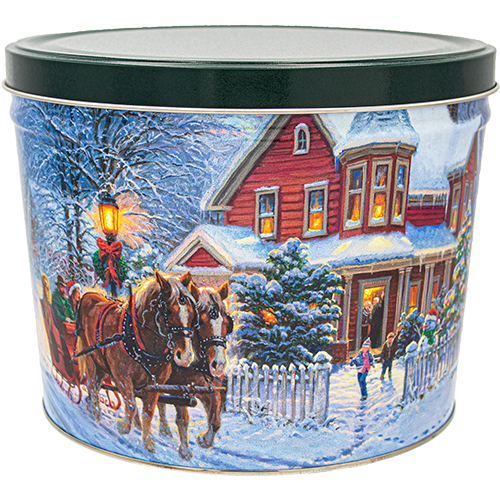 Dashing Through The Snow Holiday Tin 2 Gallon