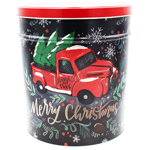 Tree Farm Truck Holiday Tin 3.5 Gallon