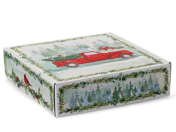 Christmas Red Truck Shipping Box