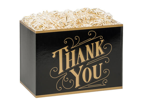 Black and Gold Thank You Gift Box