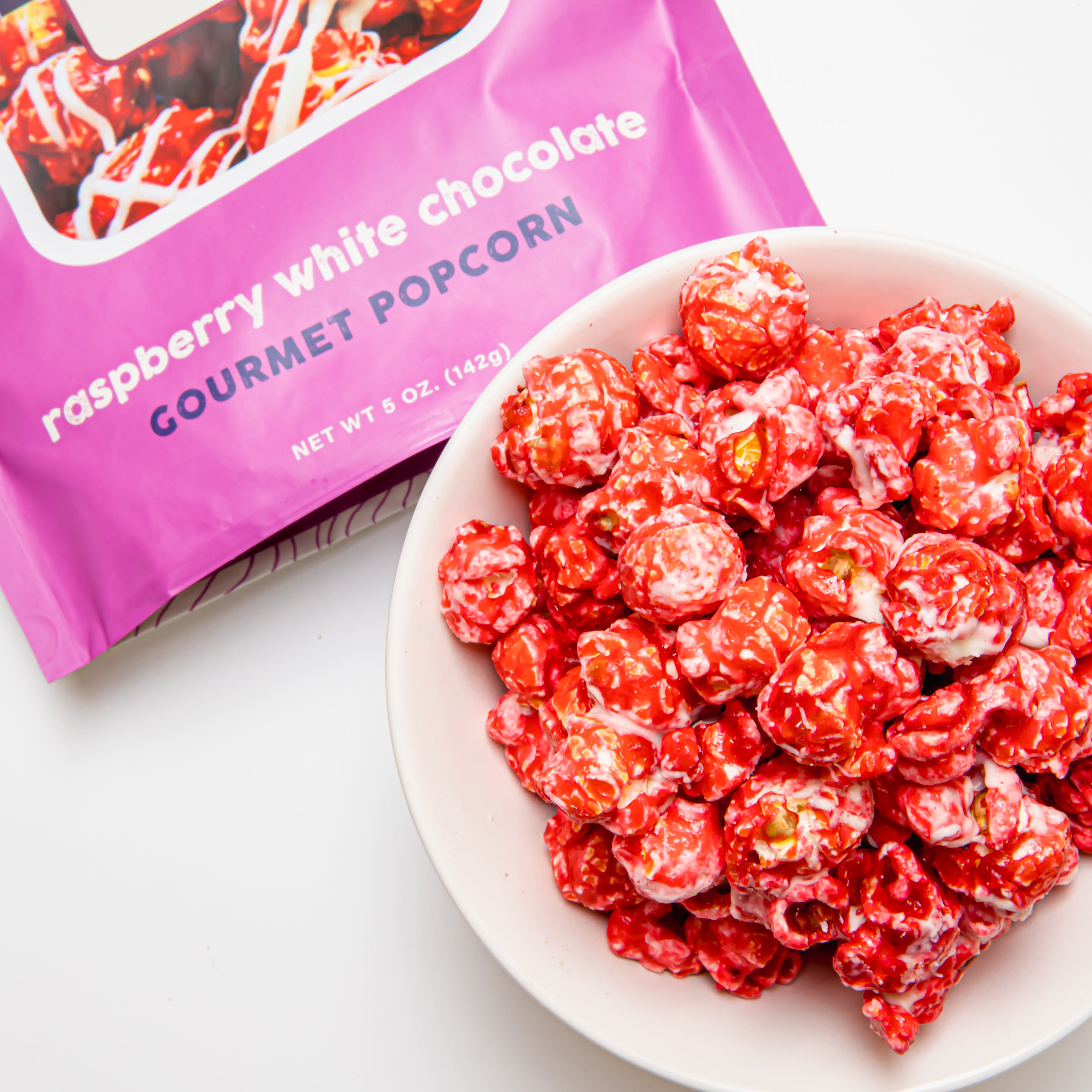 Raspberry White Chocolate Popcorn – Colorado Popcorn Company