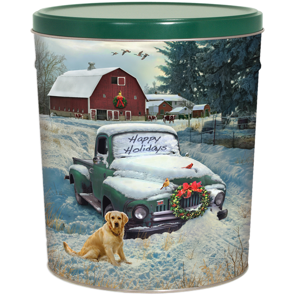 Countryside Christmas Tin 3.5 Gallon